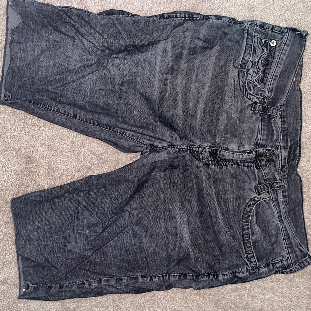 Men True Religion Black Shorts